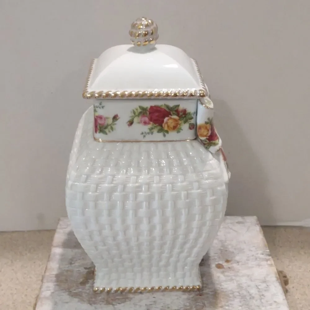 Royal Albert Country Roses Cookie Jar